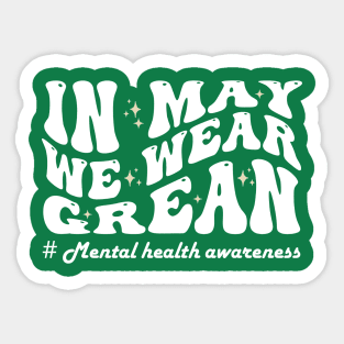 In May We Wear Green groovy Sticker